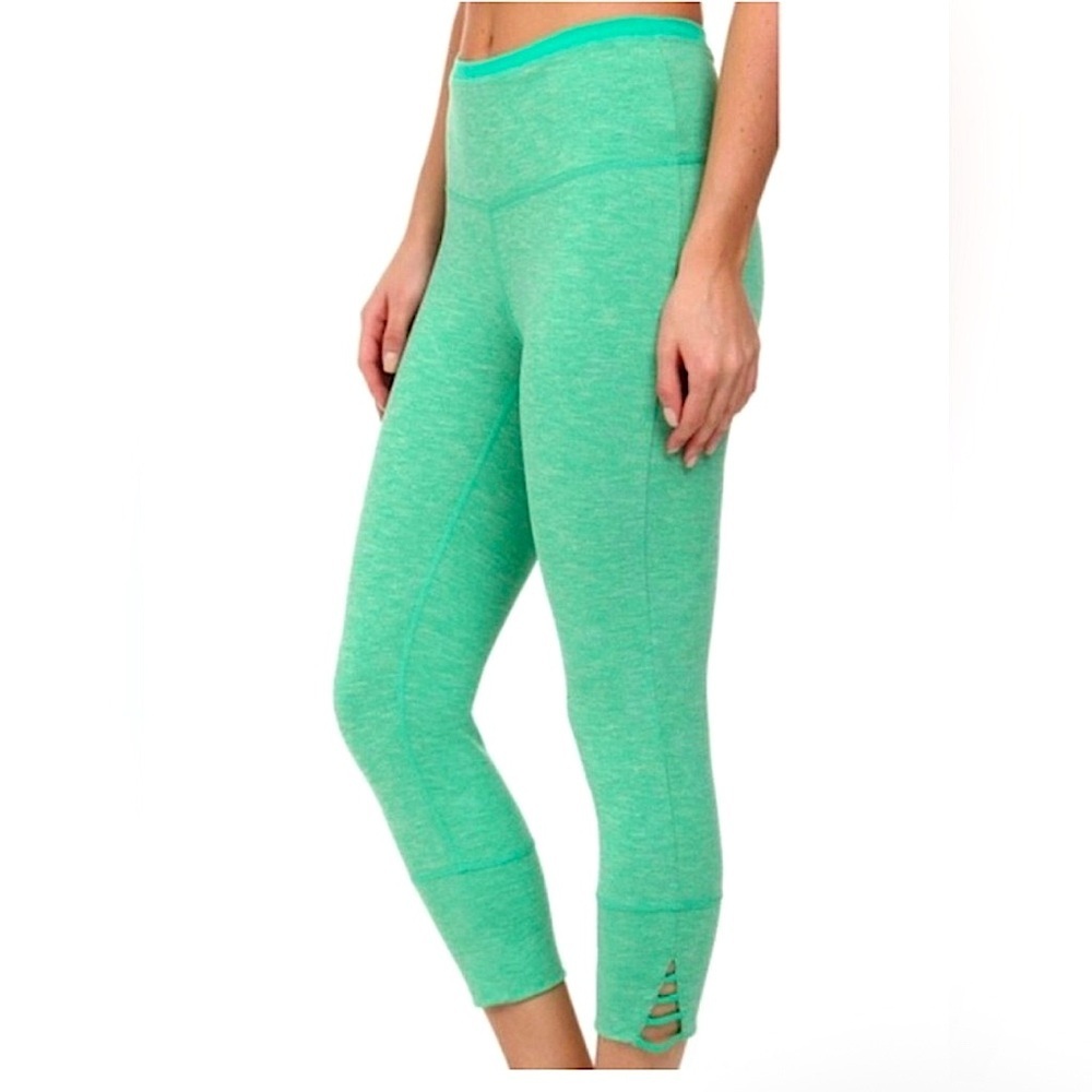 Prana Leggings Women's small Capri Crop Pants Yoga Green athletic Pilates